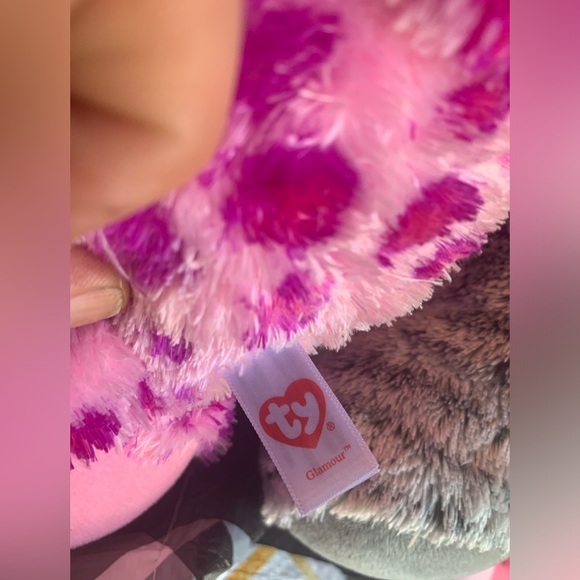 TY bundle of 2 Large 20” Kiki the Cat & Glamour the Leopard hard plushies - Picture 10 of 10